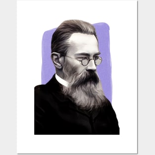 Russian Composer Nikolai Rimsky Korsakov illustration Posters and Art